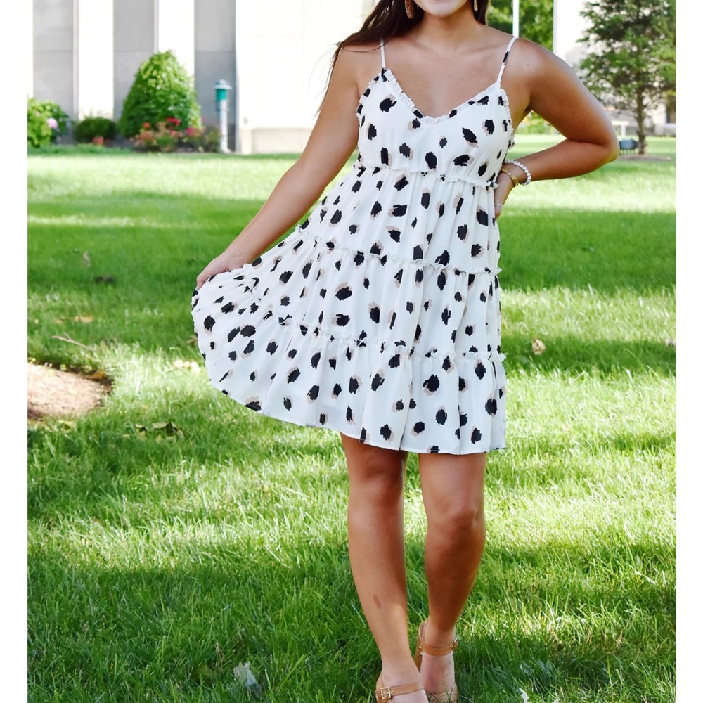Lizard thicket Cow print dress small